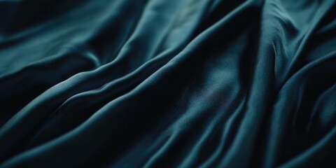 Obraz premium Close-up shot of dark blue fabric,