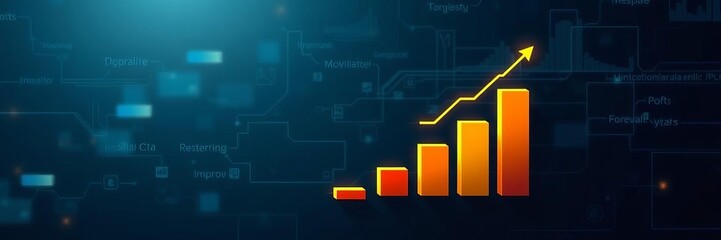 A digital progress bar displaying the words "transformation loading upgrade improve" to symbolize the concept of continuous change and growth, improve, growth