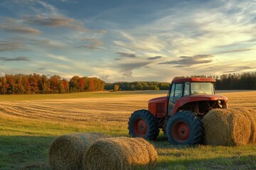 tractor in field