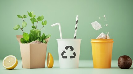 A visual comparison of environmental impacts between conventional and biodegradable packaging methods