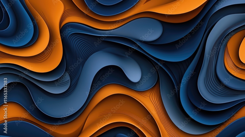 Poster dynamic abstract patterns digital art graphic design modern textured vibrant colors