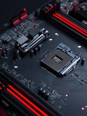 Fototapeta premium Computer Motherboard Close Up