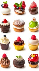 A Delightful Array of Miniature Cakes and Cupcakes. Exquisitely Crafted Sweet Treats for Every Occasion.