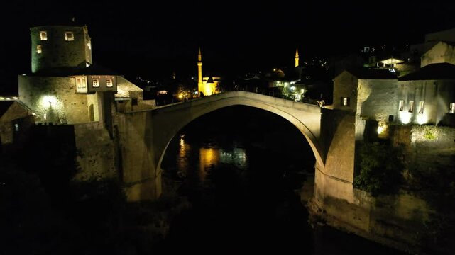 Mostar Bridge at Night