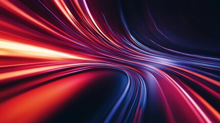 Abstract speed motion background showing red and blue trails of light