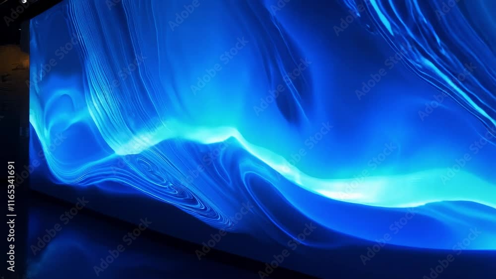 Poster fluid light patterns create a mesmerizing video display