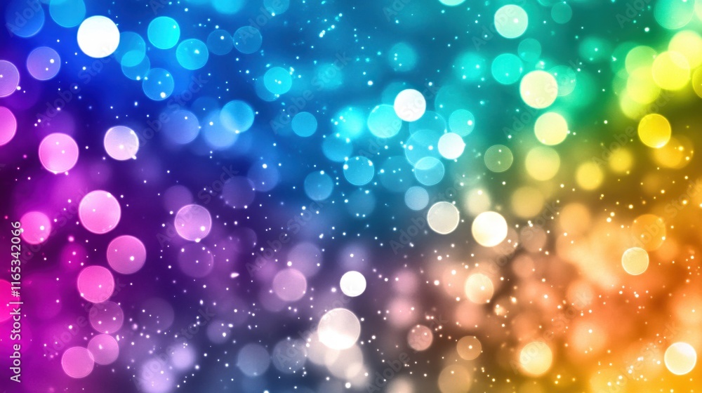 Poster colorful abstract bokeh background with soft light and vibrant blurred effect