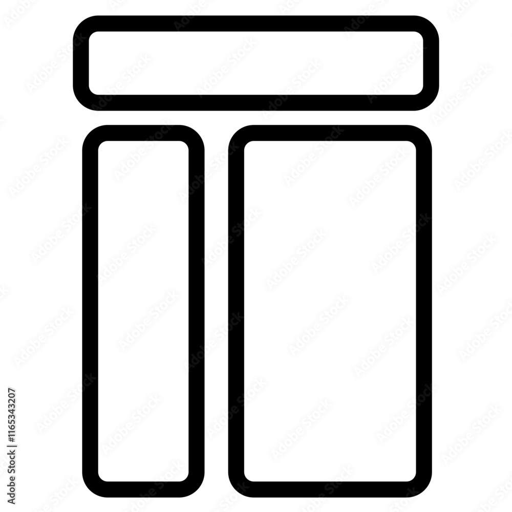 Poster interface line menu line icon