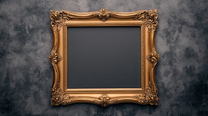 Artistic empty frame displayed on textured wall interior design photography home decor