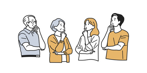 上を向いて考える人