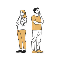 上を向いて考える人