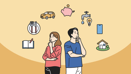 生活費について上を向いて考える人