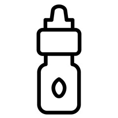 Obraz premium Water Bottle Plastic Line Icon