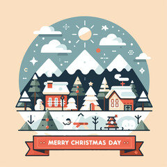 vector image of merry christmas logo