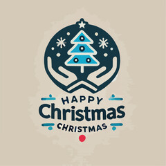 vector image of merry christmas logo