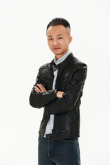 Image of yuppie youth on white background