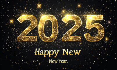 Happy New Year. 2025. Bold text