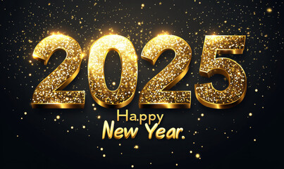 Happy New Year. 2025. Bold text