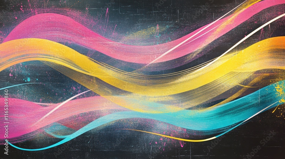 Canvas Prints playful chalk lines glow softly in a retro blackboard backdrop