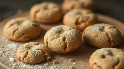 Realistic professional photography of a canela cookie