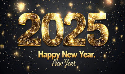 Happy New Year. 2025. Bold text