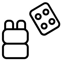 Block Child Game Line Icon