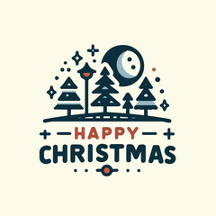 vector image of merry christmas logo