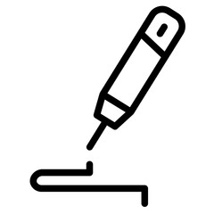 Gadget Pen Plastic Line Icon