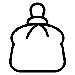 Garbage Plastic Bag Line Icon