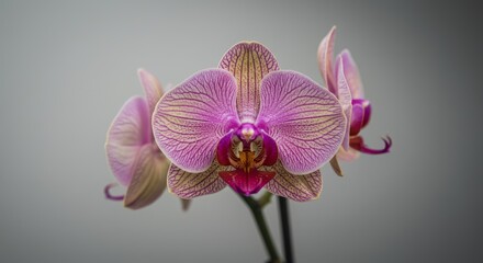 Fototapeta premium Orchids on a lake, flowers in water, colorful flowers