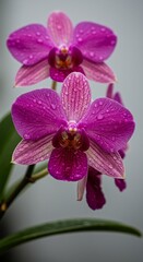 Fototapeta premium Orchids on a lake, flowers in water, colorful flowers