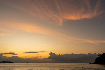 sunset over the ocean