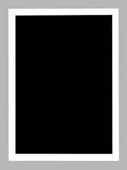 Blank photo frame design, vector collage template layout of one photo frame