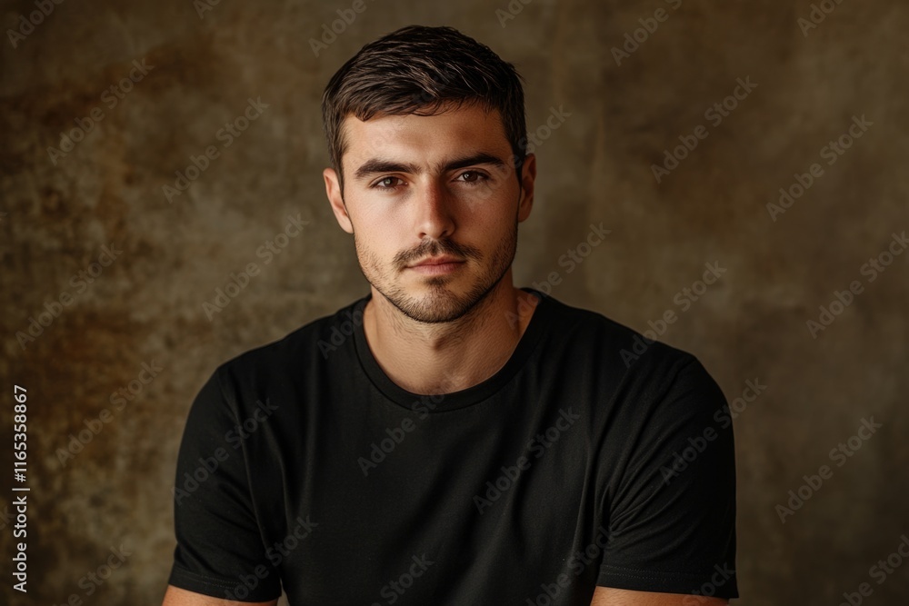 Poster Man in Black Shirt