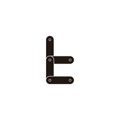 Letter t tool, technology geometric symbol simple logo vector