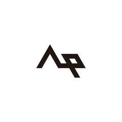 Letter Ap triangle geometric symbol simple logo vector