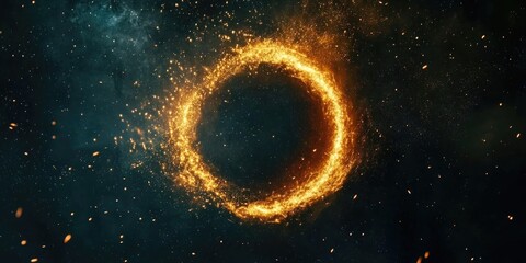 Ring of fire in sky