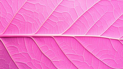 Close up of a pink  leaf with veins texture background.wallpaper microscopic leaf with vein structure.