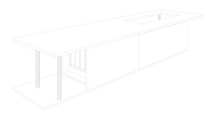 3D illustration of security booth