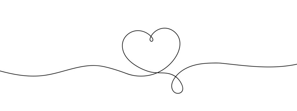 Naklejki heart line art vector illustration with transparent background editable stroke. 
