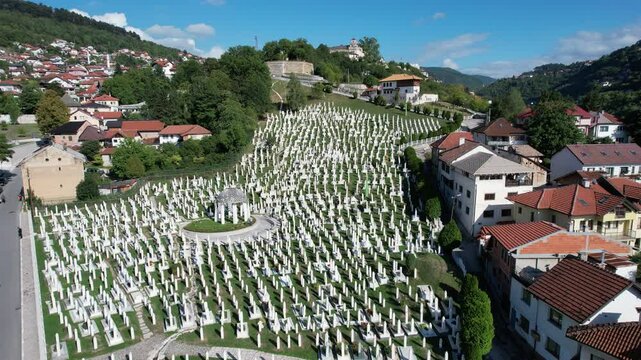 Sarajevo Graveyard Drone View