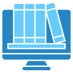 Library dual tone color icon. use for modern concept, print, UI, UX kit, web and app development. Vector EPS 10, related to digital education, digital learning.