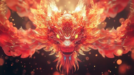 Fiery Dragon: A Digital Masterpiece of Mythical Majesty