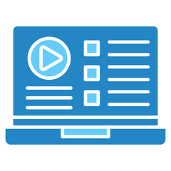 Content dual tone color icon. use for modern concept, print, UI, UX kit, web and app development. Vector EPS 10, related to digital education, digital learning.