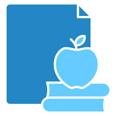 Homework dual tone color icon. use for modern concept, print, UI, UX kit, web and app development. Vector EPS 10, related to digital education, digital learning.