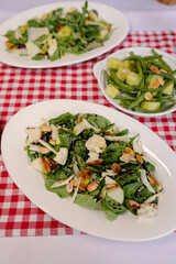 Spinach and Pear Salad with Almonds and Balsamic Glaze