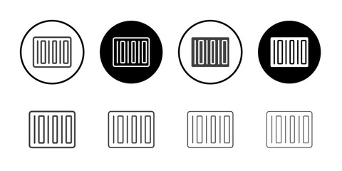 Barcode icon Thin outline art symbol