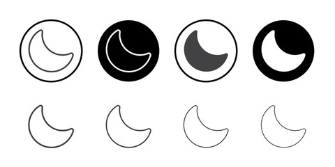 Darkmode icon Thin outline art symbol