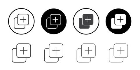 Duplicate icon Thin outline art symbol
