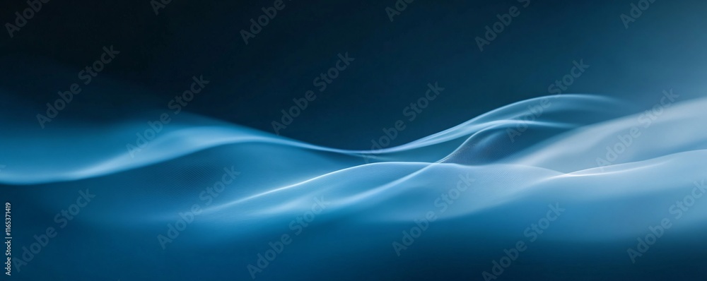 Poster abstract blue waves creating a beautiful flowing design